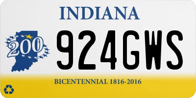 IN license plate 924GWS