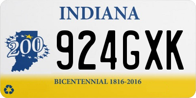 IN license plate 924GXK