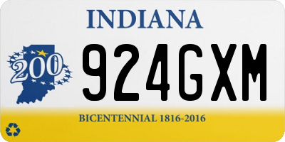 IN license plate 924GXM