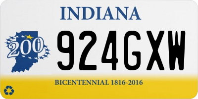 IN license plate 924GXW