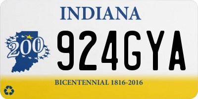 IN license plate 924GYA