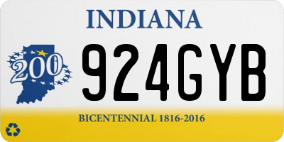 IN license plate 924GYB