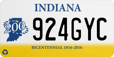 IN license plate 924GYC