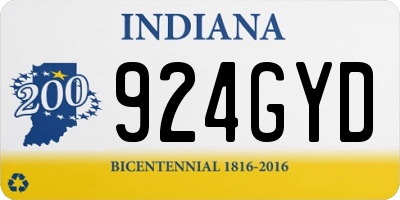 IN license plate 924GYD