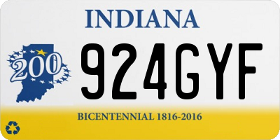IN license plate 924GYF