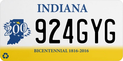 IN license plate 924GYG