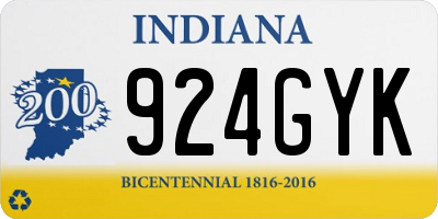 IN license plate 924GYK