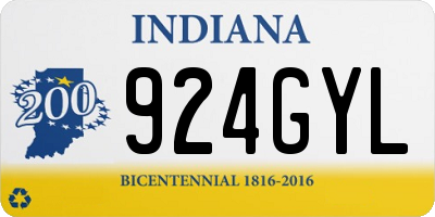 IN license plate 924GYL