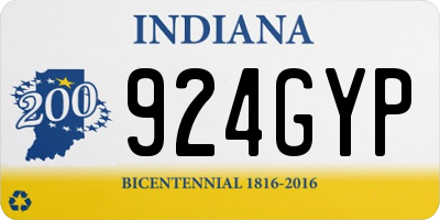 IN license plate 924GYP