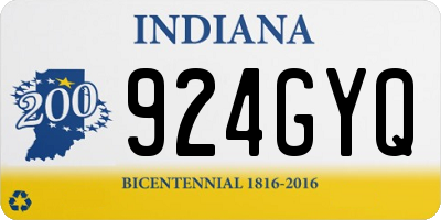 IN license plate 924GYQ