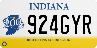 IN license plate 924GYR