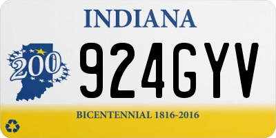 IN license plate 924GYV