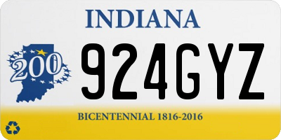 IN license plate 924GYZ