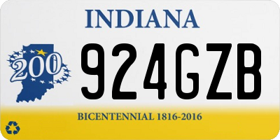 IN license plate 924GZB