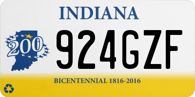 IN license plate 924GZF