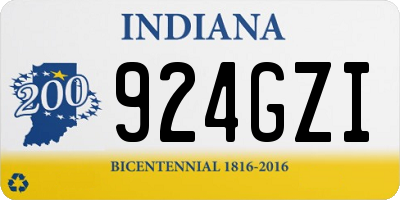 IN license plate 924GZI
