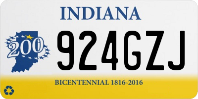 IN license plate 924GZJ