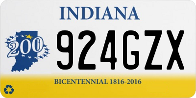 IN license plate 924GZX
