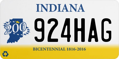 IN license plate 924HAG