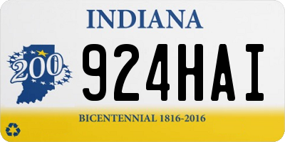 IN license plate 924HAI