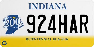 IN license plate 924HAR