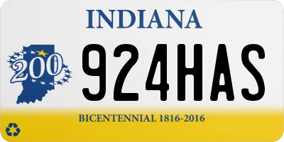 IN license plate 924HAS