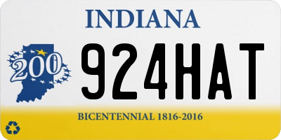 IN license plate 924HAT