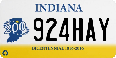 IN license plate 924HAY