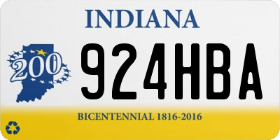 IN license plate 924HBA