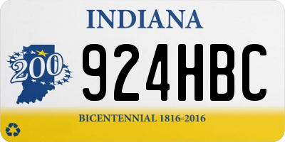 IN license plate 924HBC