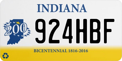 IN license plate 924HBF