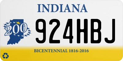 IN license plate 924HBJ