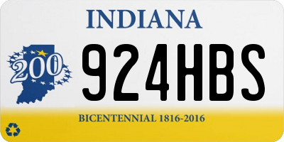 IN license plate 924HBS