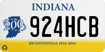 IN license plate 924HCB