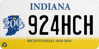 IN license plate 924HCH