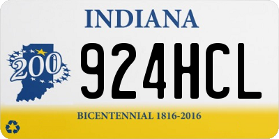 IN license plate 924HCL