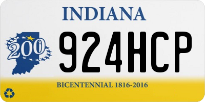 IN license plate 924HCP