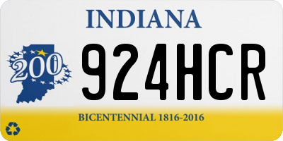 IN license plate 924HCR