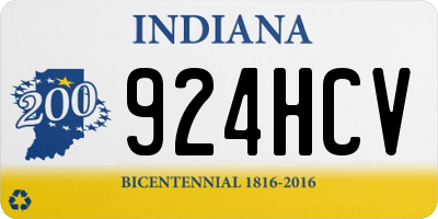 IN license plate 924HCV