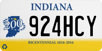 IN license plate 924HCY