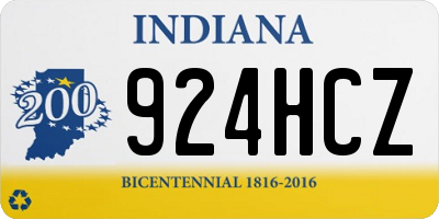 IN license plate 924HCZ