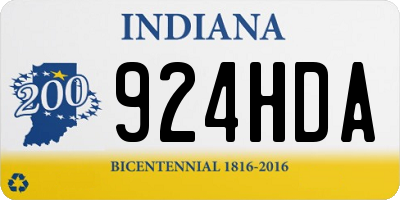 IN license plate 924HDA