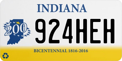 IN license plate 924HEH