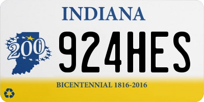 IN license plate 924HES