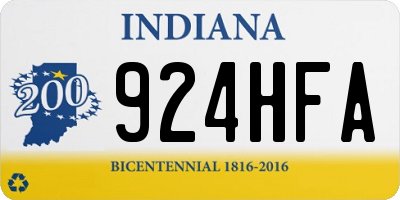 IN license plate 924HFA