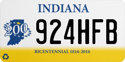 IN license plate 924HFB
