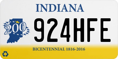 IN license plate 924HFE