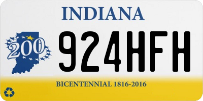 IN license plate 924HFH