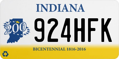 IN license plate 924HFK