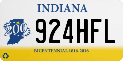 IN license plate 924HFL